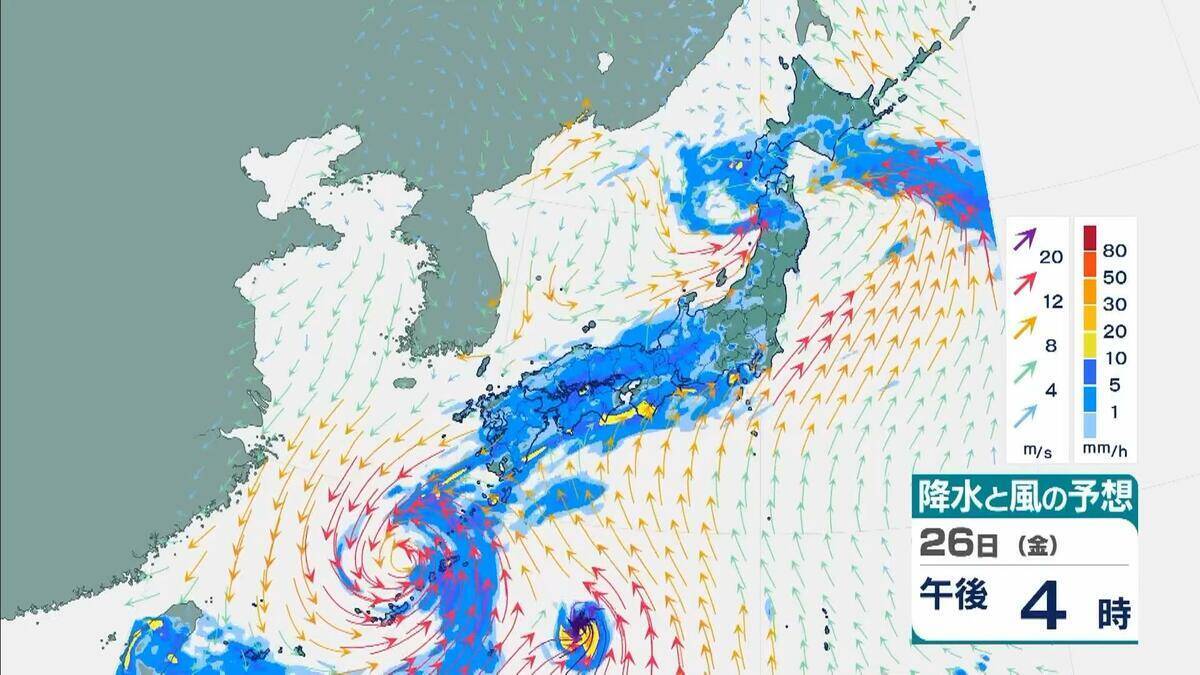 【台風7号】27日(土)に最接近見込みの近畿「最大２００ミリ」の大雨か…東海地方では「最大３００ミリ」予想も（沖縄・九州・四国・近畿・東海・関東の雨風シミュレーションと進路情報）