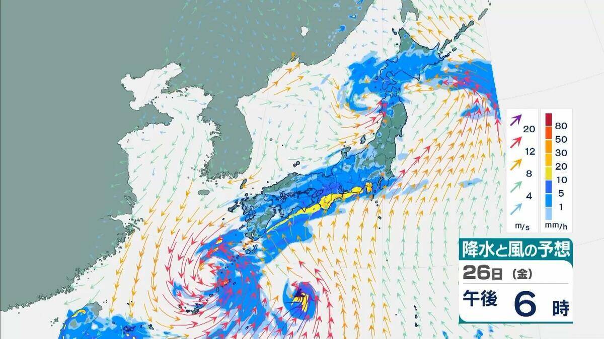 【台風7号】27日(土)に最接近見込みの近畿「最大２００ミリ」の大雨か…東海地方では「最大３００ミリ」予想も（沖縄・九州・四国・近畿・東海・関東の雨風シミュレーションと進路情報）