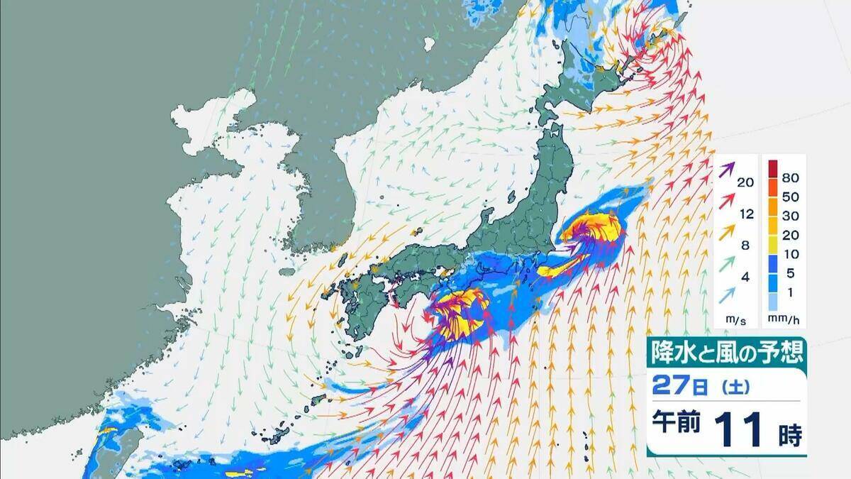【台風7号】27日(土)に最接近見込みの近畿「最大２００ミリ」の大雨か…東海地方では「最大３００ミリ」予想も（沖縄・九州・四国・近畿・東海・関東の雨風シミュレーションと進路情報）