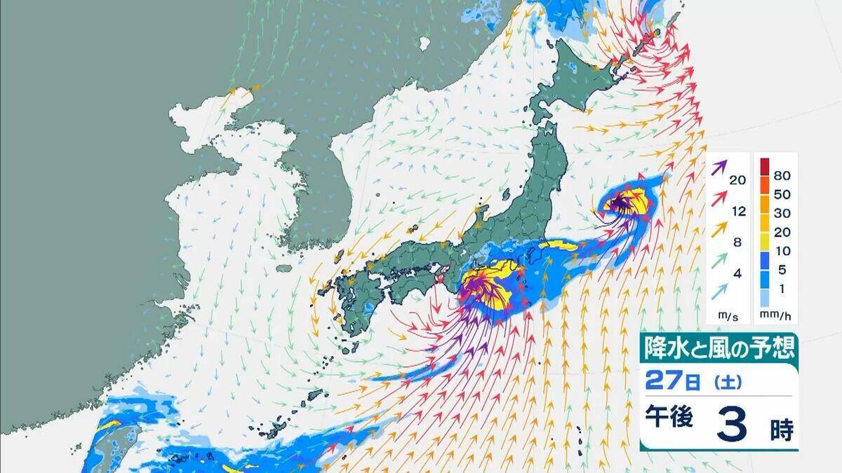 【台風7号】27日(土)に最接近見込みの近畿「最大２００ミリ」の大雨か…東海地方では「最大３００ミリ」予想も（沖縄・九州・四国・近畿・東海・関東の雨風シミュレーションと進路情報）