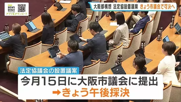 “都構想”法定協設置議案が大阪市議会で可決へ…午後に採決　過半数占める維新市議団「慎重な姿勢」→「賛成」に　府議会は6月3日に採決、可決の見込み
