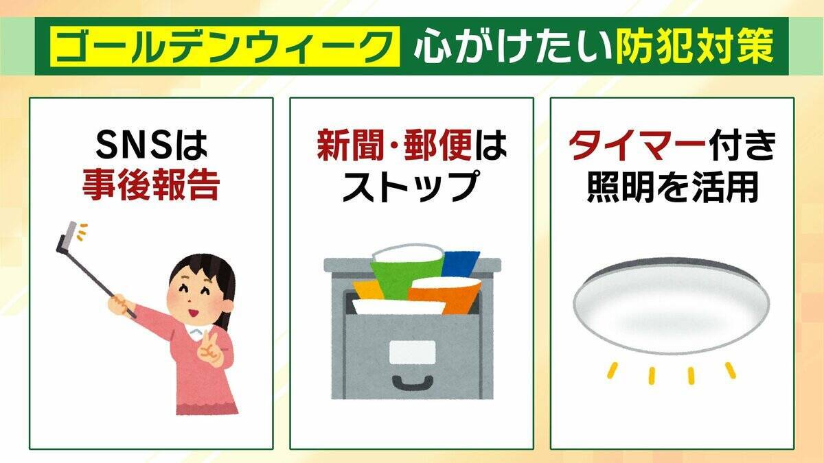 【空き巣相次ぐ】ＧＷ要注意…ＳＮＳ投稿が“留守アピール”に？お出かけ前に『３つの防犯対策』を！彦根の連続事件は「プロの窃盗団の可能性」なぜ閑静な住宅街で？
