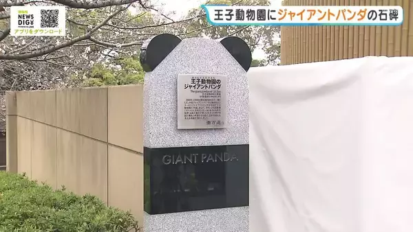 「ジャイアントパンダを記念する石碑が王子動物園に設置　阪神・淡路大震災の復興の象徴として愛された3頭のパンダ　神戸市」の画像