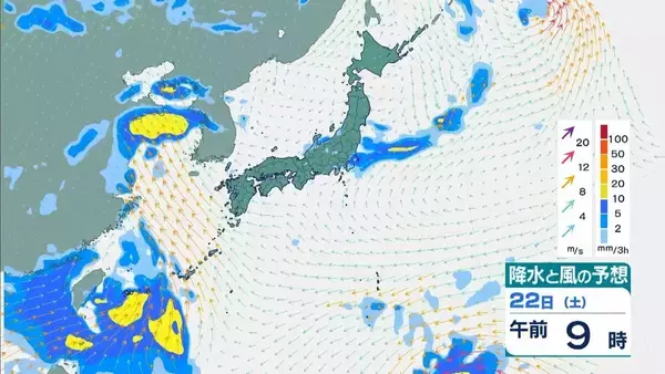 「台風18号（ソウデル）は「非常に強い」勢力へ　最大瞬間風速は70m/sにまで　住宅が倒壊するおそれも　沖縄地方は24日以降、荒天に【雨と風最新シミュレーション】」の画像
