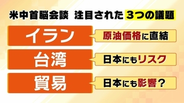 【米中首脳会談】日本への影響は？『イラン』『貿易』『台湾』３つの議題から検証！２大国が日本の”頭越し”で外交展開？日本の今後は…「中堅国との連携など足固めを」【早稲田大・中林美恵子教授が解説】