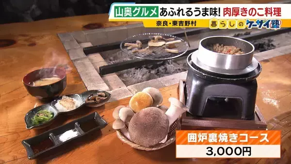 「【わざわざ行きたい！山奥グルメ】先代との「きのこ談義」きっかけに客が跡継ぎに！？自分で焼いて食べる「肉厚きのこ」が魅力の店　京都市内とは思えない自然の中にポツンと佇む…新鮮な山菜料理が大好評のログハウスカフェ【第3弾】」の画像