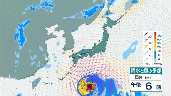 「【台風13号（ドルフィン）】強い勢力で沖縄・奄美へ接近か　被災地・熊本では週後半に雨の可能性…土砂災害に要警戒　日本のはるか南東で“台風のたまご”発生…6日午前には台風に発達か【雨風シミュレーション】」の画像