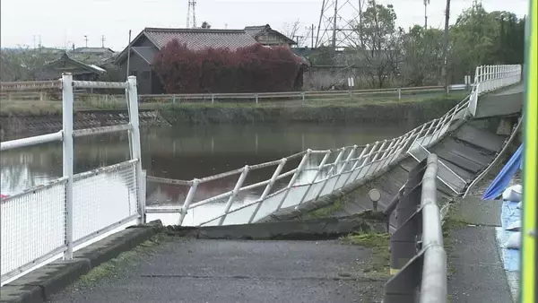 ため池にかかる県道の一部が約70m崩落…　けが人なし　兵庫・加古川市　