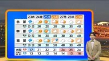 【近畿の天気】２３日（木）は朝から晩まで傘が手放せない　午後を中心に本降りの雨　気温上がらず昼間も空気ヒンヤリ