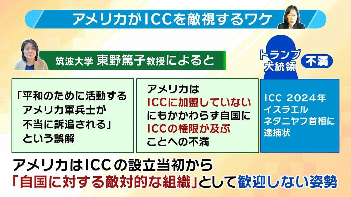 「アメリカの目的はICCの破壊」自国への“干渉”に不満？赤根所長への制裁は「家族に及ぶ可能性」クレカ使えず国際送金も難しく？日本の姿勢に「気持ちだけでなく"意思"示して」と専門家