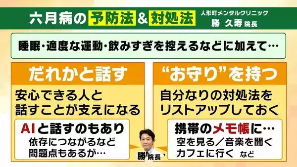 「【六月病】梅雨の気候で心身不調　４月のストレス⇒５月に我慢⇒６月に表面化…「悪化してうつ病の人も」五月病との違いは？予防法＆対策法を解説」の画像