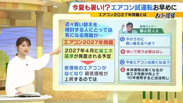 「エアコンの試運転はGW中に済ませよう！ただ電源を入れるだけじゃない「3つのステップ」と適した気温　安い価格で買えなくなる？“エアコン2027年問題”に専門家「急いで買い替える必要はない」【解説】」の画像