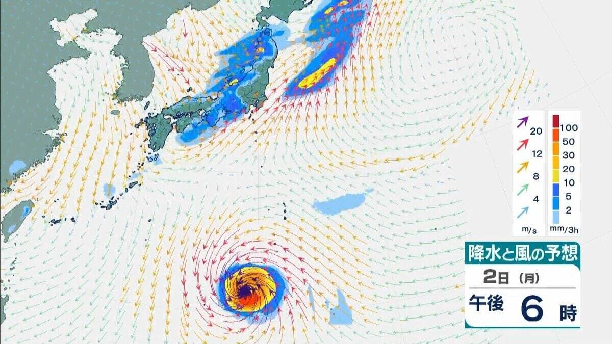 【台風情報】非常に強い勢力のまま、日本の南をさらに西へ　台風31号「インファ」3日午前にかけてずっと940ヘクトパスカル予報　最大瞬間風速は“木造住宅が倒壊し始める”65メートル