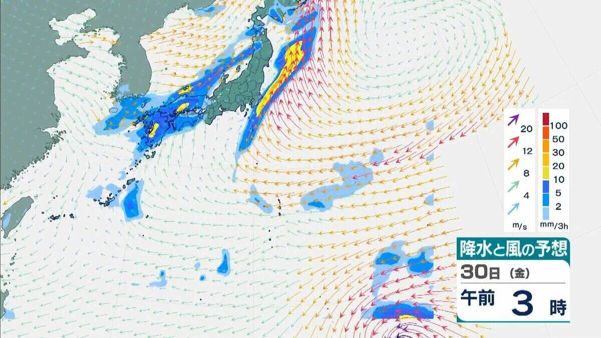 【台風情報】非常に強い勢力のまま、日本の南をさらに西へ　台風31号「インファ」3日午前にかけてずっと940ヘクトパスカル予報　最大瞬間風速は“木造住宅が倒壊し始める”65メートル