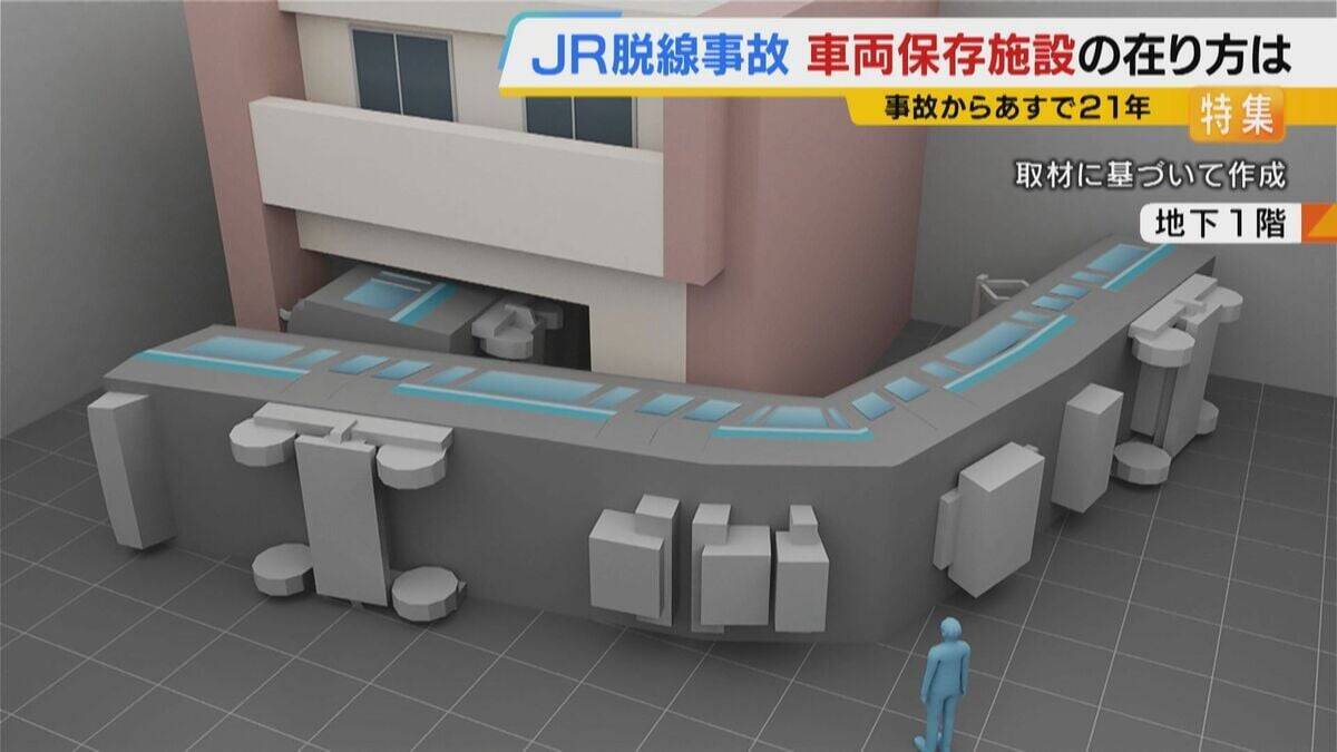 一般には“非公開”のJR脱線事故「車両保存施設」　記憶の風化防ぐため問われる在り方…当事者たちの思いは　韓国では悲惨な記憶残す車両を公開する施設も【福知山線脱線事故から21年】