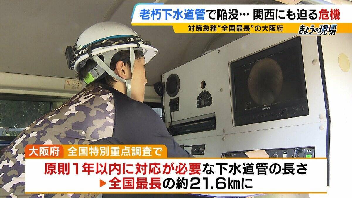 【下水道管の老朽化】対応急務“全国最長”の大阪府　下水道管工事に記者が同行　AIや人工衛星駆使する新技術応用は？