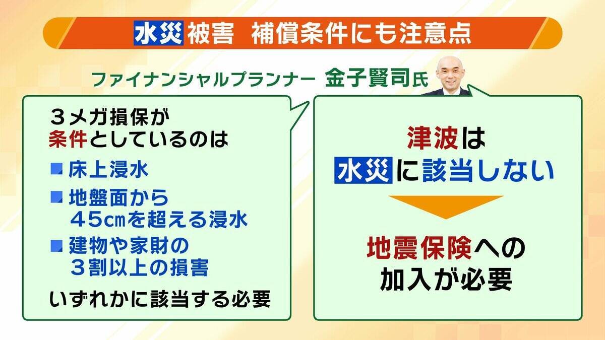 「家が浸水しても補償なし？」豪雨に備え見直したい『保険』の話…火災保険の“水災”外してない？車両保険は入ってる？3メガ損保は“3条件”に要注意【気象予報士&FP解説】
