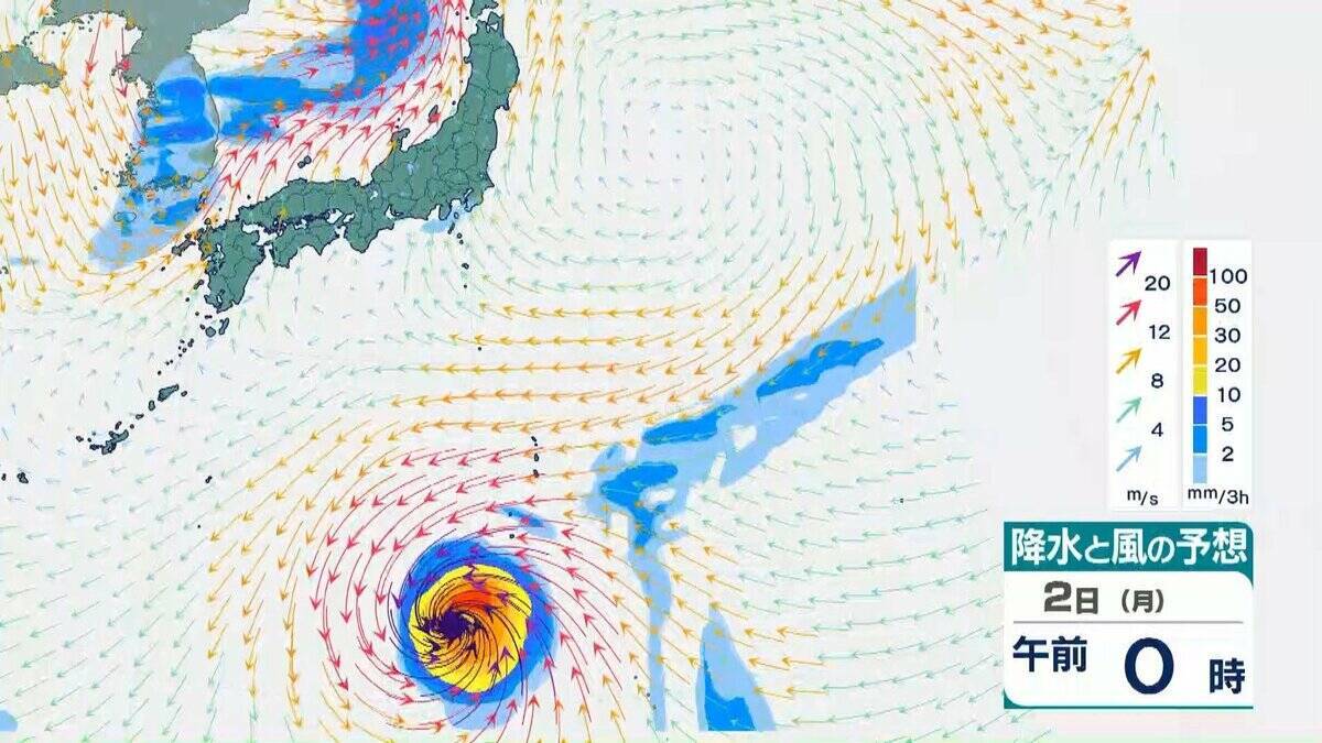【台風情報】台風31号「インファ」は一時「猛烈な」勢力にまで発達へ　最大瞬間風速は75メートル　「非常に強い」勢力を保ったまま日本の南へ