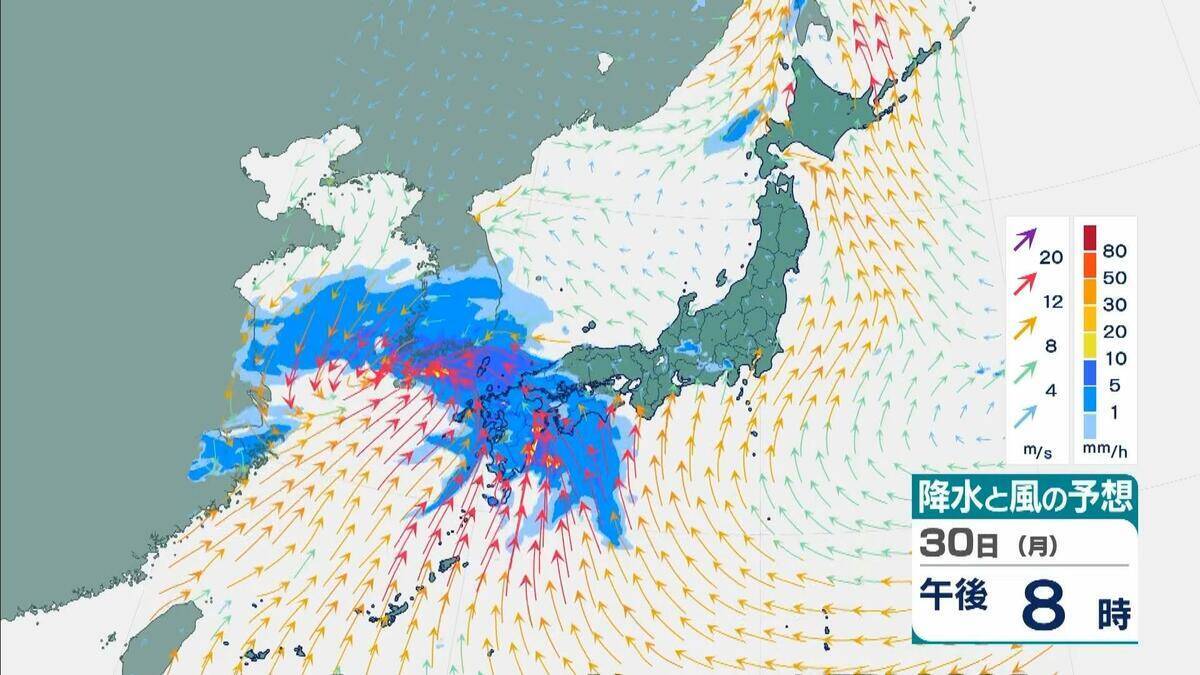 【春の嵐】31日は通勤時間帯の強風に注意！ 近畿で最大20メートルの風予想　淡路島に警報発表の可能性【気象庁　雨と風シミュレーション】