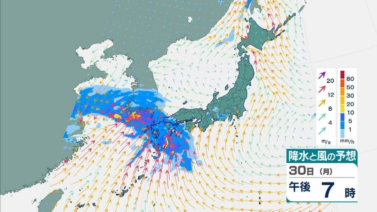 【春の嵐】31日は通勤時間帯の強風に注意！ 近畿で最大20メートルの風予想　淡路島に警報発表の可能性【気象庁　雨と風シミュレーション】