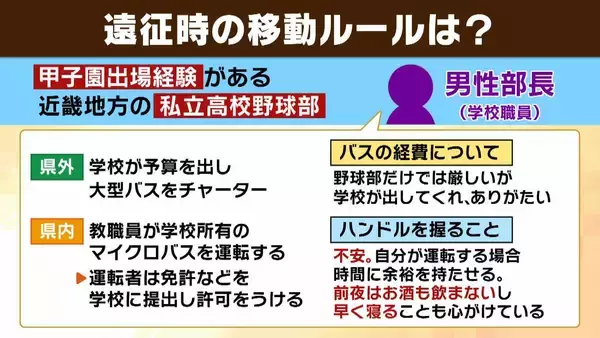 【部活バス21人死傷事故】「他人事とは思えない」甲子園出場経験ある高校野球部が語った『遠征移動』の実態　県内の移動は教職員が運転「ハンドル握るのは不安。前夜は早く寝ることを心がける」　安全対策に“国のルール無し”