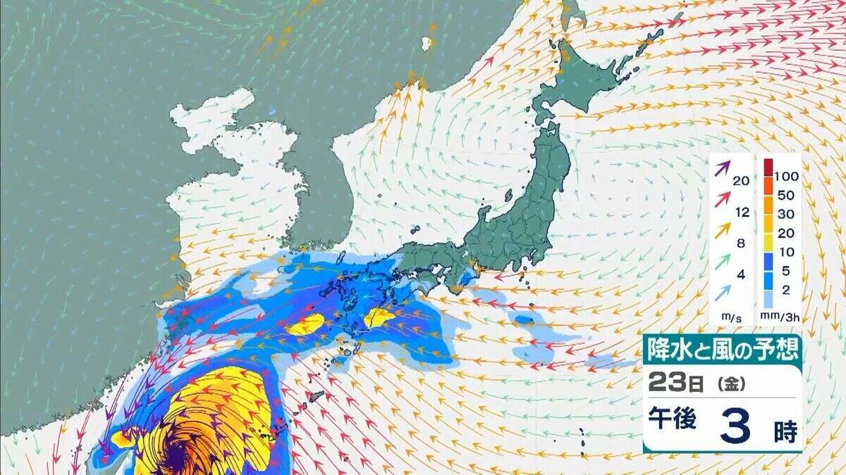 台風30号「チャンパー」は非常に強い勢力で沖縄の先島諸島へ　暴風・高波に警戒　台湾周辺で進路を北に　東シナ海を北上か