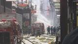 「【速報】大阪・道頓堀近くの飲食店入る建物で火事　４棟に延焼中　けが人・逃げ遅れ人は確認されず」の画像1