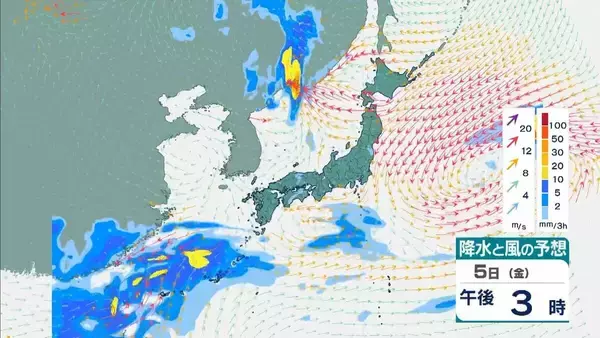 「【台風情報】台風のたまご「熱帯低気圧」日本列島に接近へ…６日には沖縄地方に？７日ごろから本州に接近か【雨風シミュレーション】」の画像