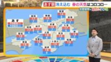 【近畿の天気】8日（水）は晴れて入学式日和　雨傘の出番はなし　朝は内陸を中心に冷え込み気温大幅ダウン