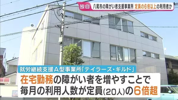 【独自】障がい者支援の給付金「約4.4億円」不正受給　利用者は定員の「6倍」以上か…勤務実態ない指導員の架空請求も　市は事業者指定取り消しへ