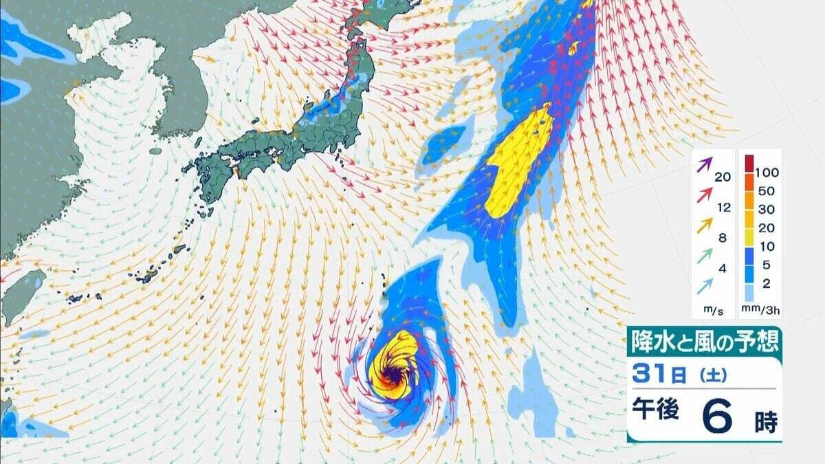 【台風情報】4日には日本の南で頭を起こし「北寄り」に　非常に強い台風31号「インファ」　最大瞬間風速は“木造住宅が倒壊し始める”65メートル