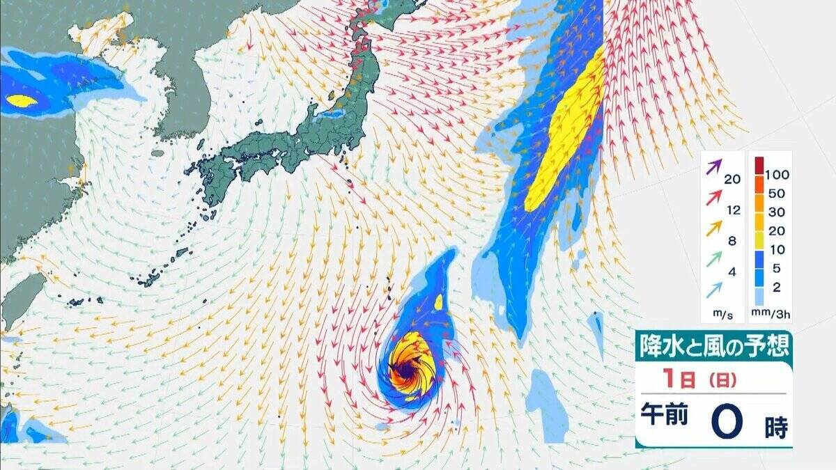 【台風情報】4日には日本の南で頭を起こし「北寄り」に　非常に強い台風31号「インファ」　最大瞬間風速は“木造住宅が倒壊し始める”65メートル