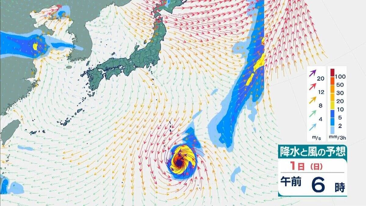 【台風情報】4日には日本の南で頭を起こし「北寄り」に　非常に強い台風31号「インファ」　最大瞬間風速は“木造住宅が倒壊し始める”65メートル