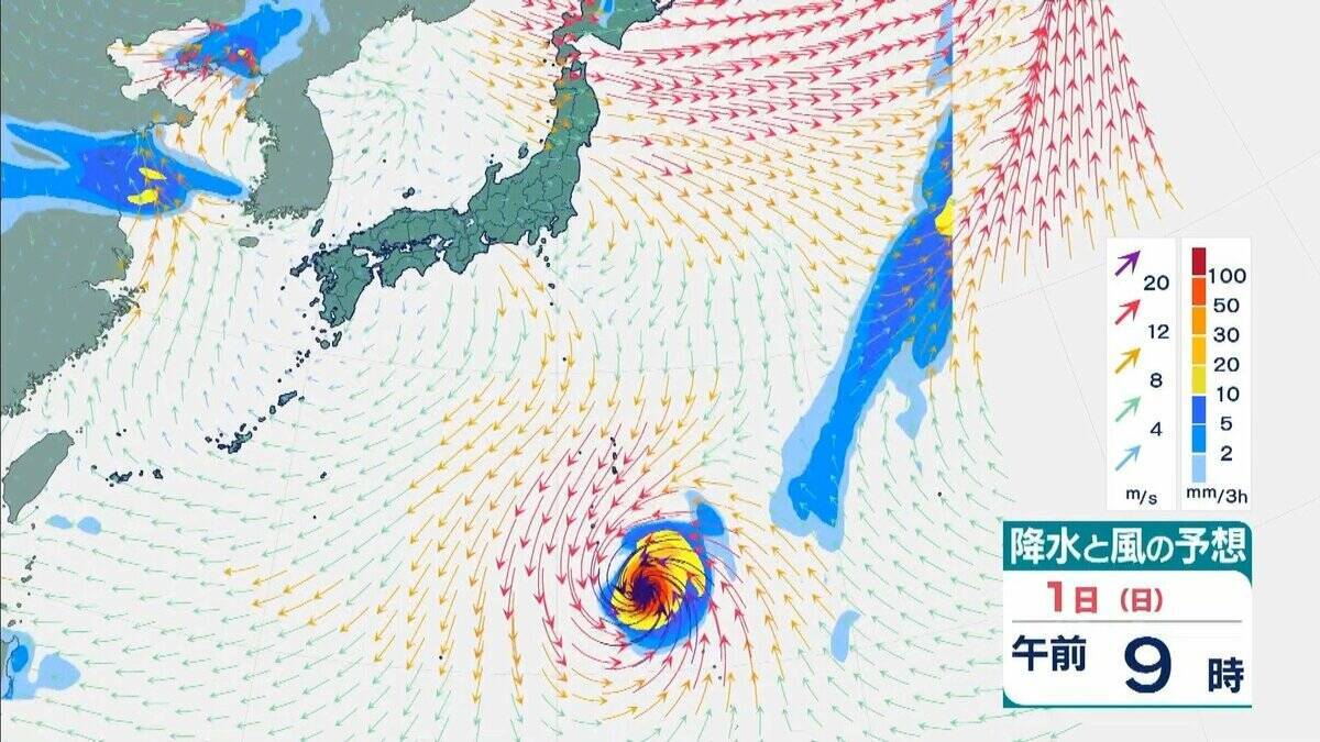 【台風情報】4日には日本の南で頭を起こし「北寄り」に　非常に強い台風31号「インファ」　最大瞬間風速は“木造住宅が倒壊し始める”65メートル