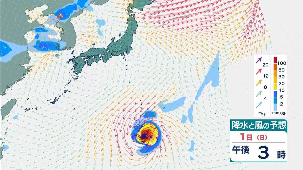【台風情報】4日には日本の南で頭を起こし「北寄り」に　非常に強い台風31号「インファ」　最大瞬間風速は“木造住宅が倒壊し始める”65メートル