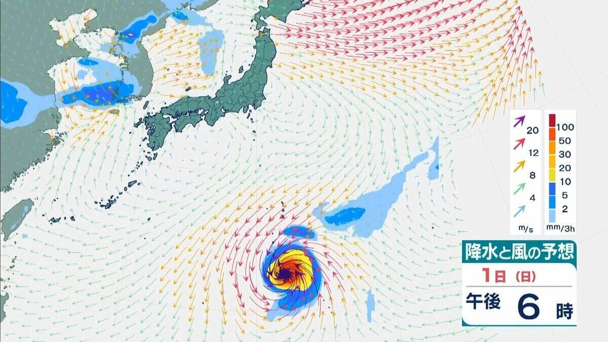 【台風情報】4日には日本の南で頭を起こし「北寄り」に　非常に強い台風31号「インファ」　最大瞬間風速は“木造住宅が倒壊し始める”65メートル
