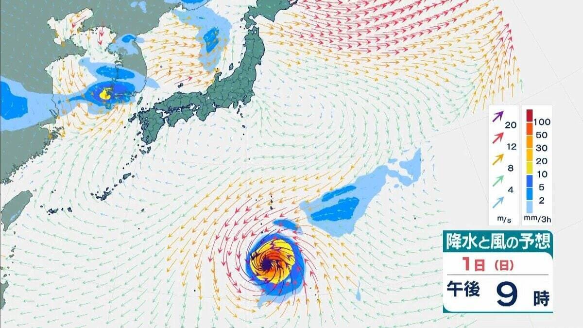 【台風情報】4日には日本の南で頭を起こし「北寄り」に　非常に強い台風31号「インファ」　最大瞬間風速は“木造住宅が倒壊し始める”65メートル
