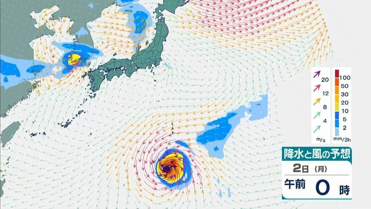 【台風情報】4日には日本の南で頭を起こし「北寄り」に　非常に強い台風31号「インファ」　最大瞬間風速は“木造住宅が倒壊し始める”65メートル