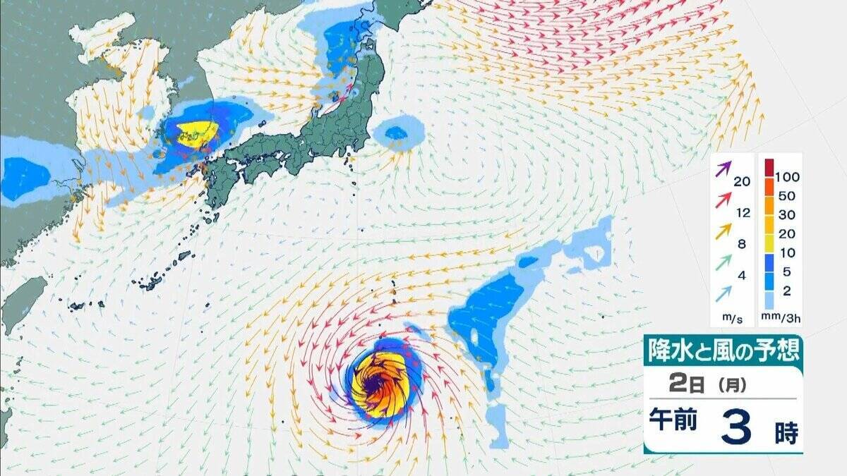 【台風情報】4日には日本の南で頭を起こし「北寄り」に　非常に強い台風31号「インファ」　最大瞬間風速は“木造住宅が倒壊し始める”65メートル