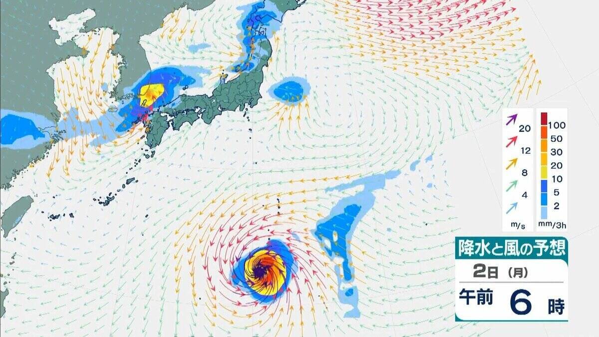【台風情報】4日には日本の南で頭を起こし「北寄り」に　非常に強い台風31号「インファ」　最大瞬間風速は“木造住宅が倒壊し始める”65メートル
