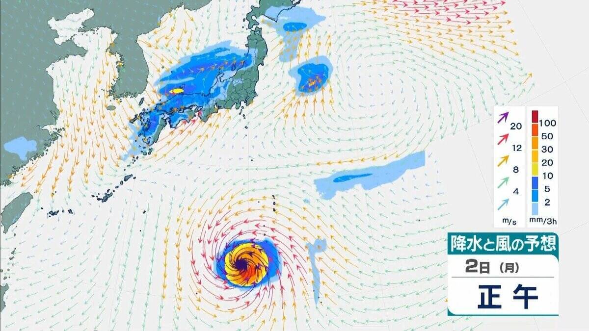 【台風情報】4日には日本の南で頭を起こし「北寄り」に　非常に強い台風31号「インファ」　最大瞬間風速は“木造住宅が倒壊し始める”65メートル