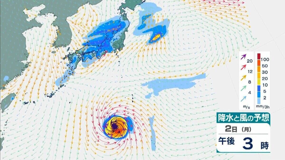 【台風情報】4日には日本の南で頭を起こし「北寄り」に　非常に強い台風31号「インファ」　最大瞬間風速は“木造住宅が倒壊し始める”65メートル