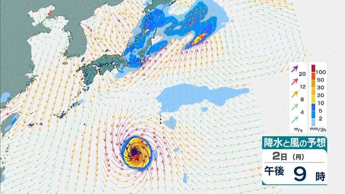 【台風情報】4日には日本の南で頭を起こし「北寄り」に　非常に強い台風31号「インファ」　最大瞬間風速は“木造住宅が倒壊し始める”65メートル