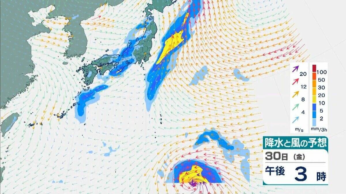 【台風情報】4日には日本の南で頭を起こし「北寄り」に　非常に強い台風31号「インファ」　最大瞬間風速は“木造住宅が倒壊し始める”65メートル