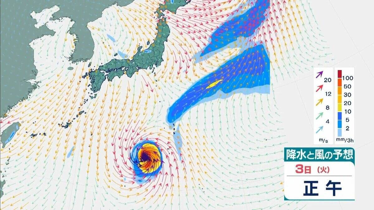 【台風情報】4日には日本の南で頭を起こし「北寄り」に　非常に強い台風31号「インファ」　最大瞬間風速は“木造住宅が倒壊し始める”65メートル