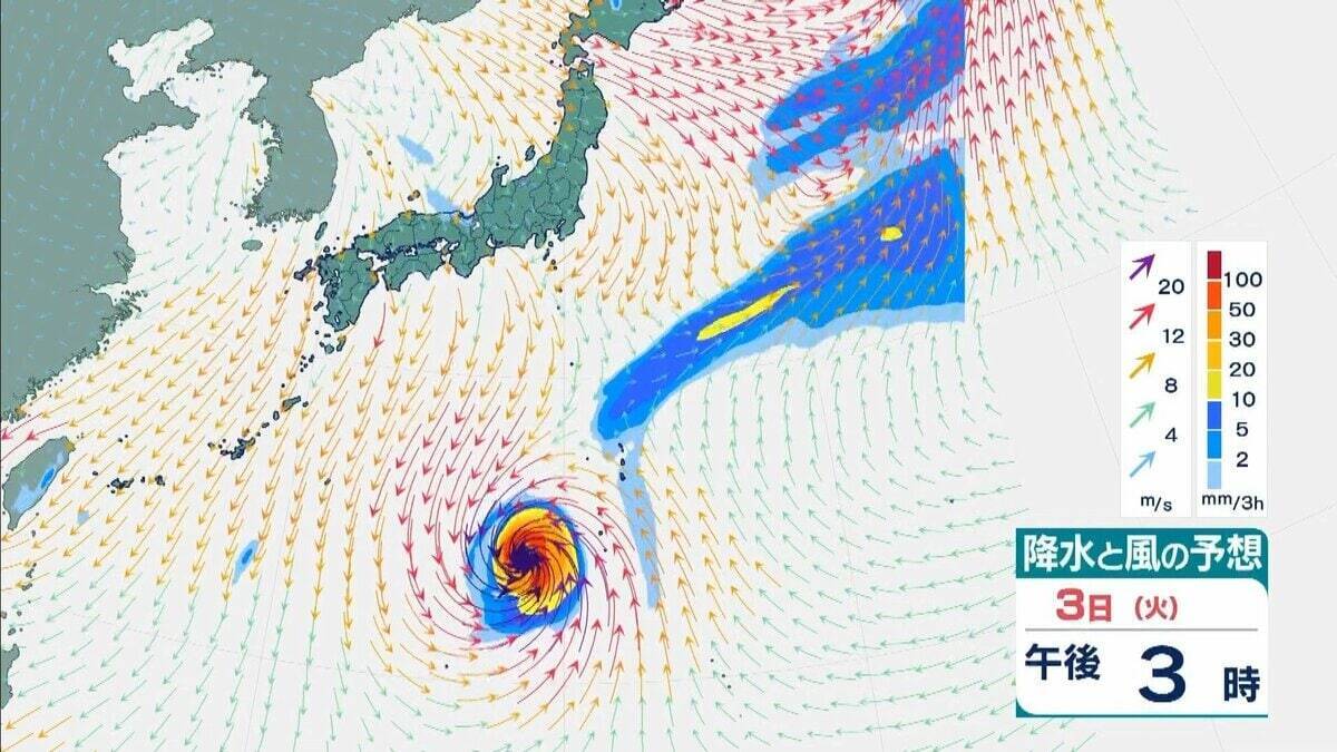 【台風情報】4日には日本の南で頭を起こし「北寄り」に　非常に強い台風31号「インファ」　最大瞬間風速は“木造住宅が倒壊し始める”65メートル