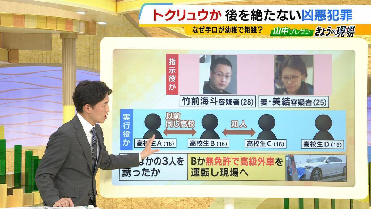 【栃木強盗殺人事件】従来のトクリュウとは違う「幼稚で粗雑」な犯行？16歳少年ら『白い外車で無免許移動』なぜ　指示役夫婦とも顔合わせか…増加するトクリュウ犯罪、裏社会で何が【解説】
