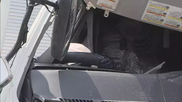 「路肩に停車中の大型トラックに中型トラック追突…さらに別の大型トラックも突っ込む　男性2人重傷　滋賀・名神高速」の画像