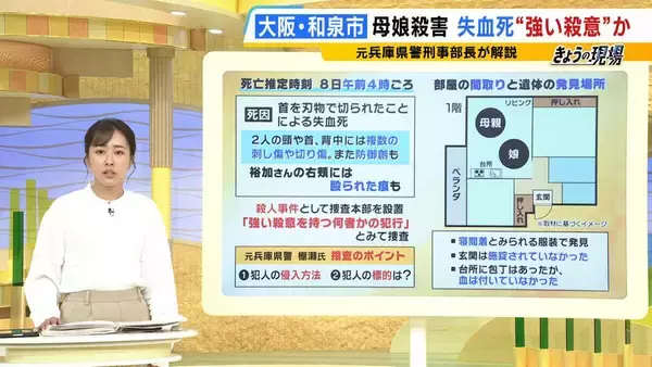 「【大阪母娘殺害】今後の捜査のポイントは「侵入経路」と「犯行の“標的”」か　玄関は無施錠、首から上を複数回刺す犯行から見える“強い殺意”　血の付いた刃物はいまだ見つからず【元兵庫県警幹部が解説】」の画像