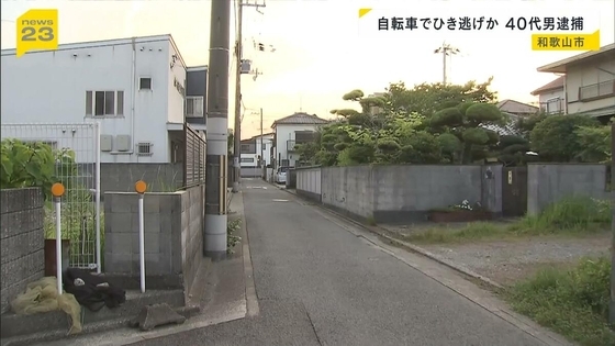 自転車でひき逃げか…89歳女性が死亡　自宅前で花の水やりをしていた際にひかれたとみられる　和歌山市